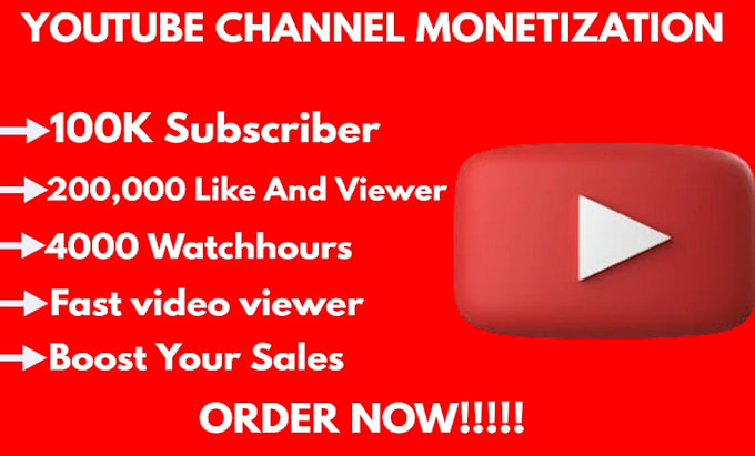 Gig Preview - Youtube video promotion, grow playlist usa uk channel monetization, subscription