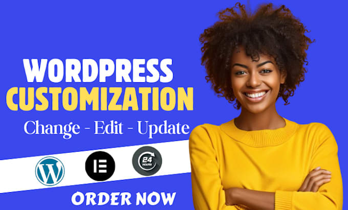 Gig Preview - Edit wordpress website, do wordpress customization, wordpress changes or update