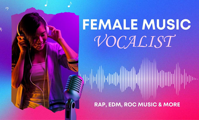 Gig Preview - Be your female singer vocalist hip hop rap song lyrics ghostwriter for edm music