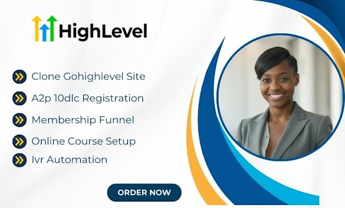 Gig Preview - Setup clone gohighlevel online course membership site IVR automation a2p 10dlc