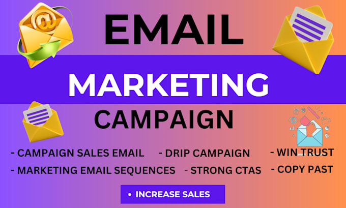 Gig Preview - Design and set up your email marketing campaign