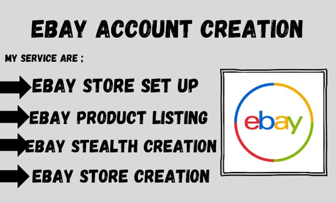 Gig Preview - Unsuspended ebay account creation ebay store setup