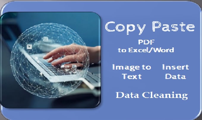 Gig Preview - Do copy paste, type, convert image to text and PDF to excel for you