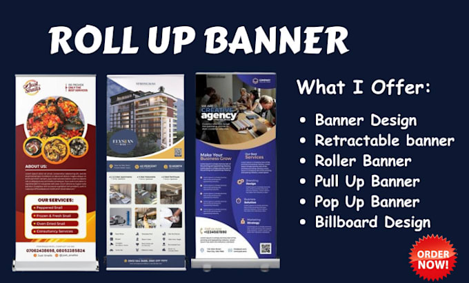 Gig Preview - Design topnotch roll up banner roll up pop up pull up banner