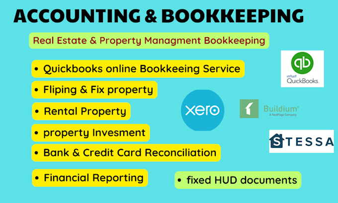 Gig Preview - Do bookkeeping, real estate, flip, rental, quickbooks online