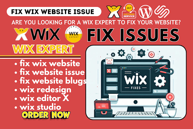 Gig Preview - Fix wix website fix wix website issue fix wix website bugs redesign wix website