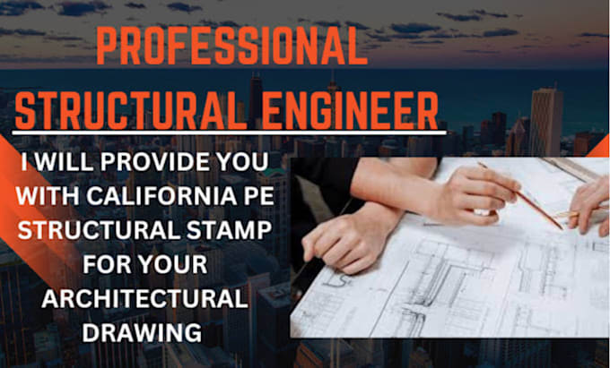 Gig Preview - Provide california pe structural engineer stamp for plans