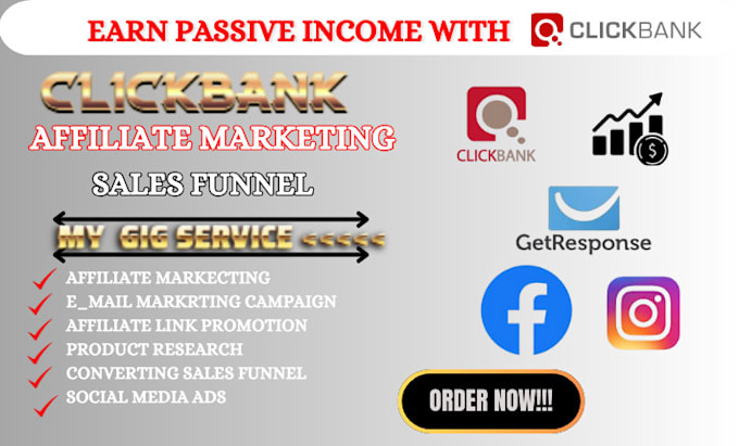 Gig Preview - Design clickbank affiliate marketing sales funnel for affiliate website