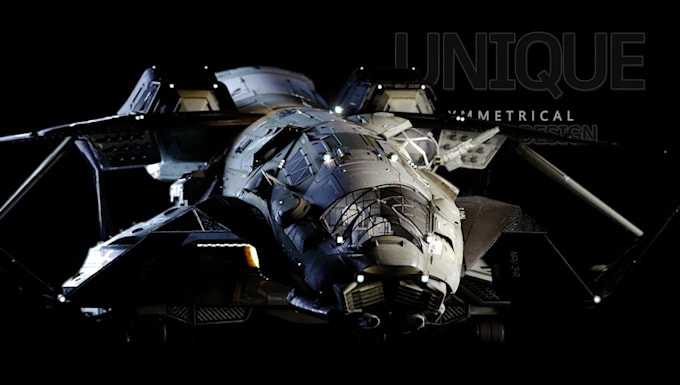 Gig Preview - Render sci fi 3d spaceship model, 3d starship model, spaceship animation, drone