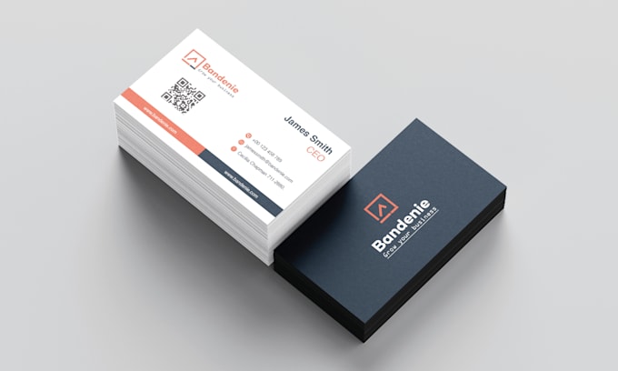 Gig Preview - Do modern business card design with qr code