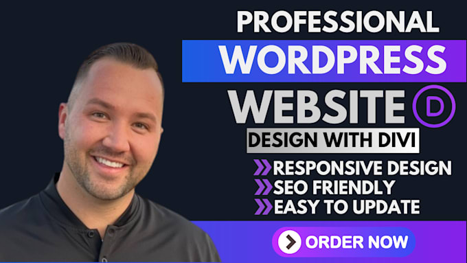 Gig Preview - Design a responsive wordpress website with divi theme be your wordpress expert