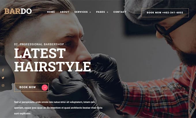 Bestseller - build barbershop website ,beautysalon,hair salonwebsite,with appointment booking