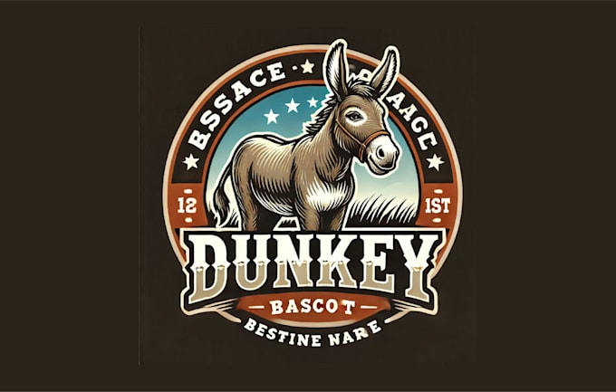 Gig Preview - Design awesome donkey mascot logo with unlimited revisions