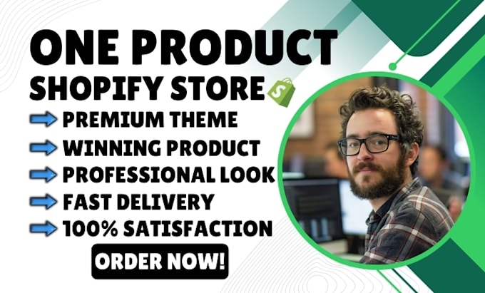 Gig Preview - Create a one product shopify dropshipping store and website