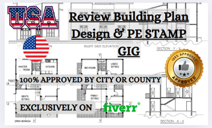 Gig Preview - Do complete architectural drawing, stamp, structural plan, mep, adu, city permit