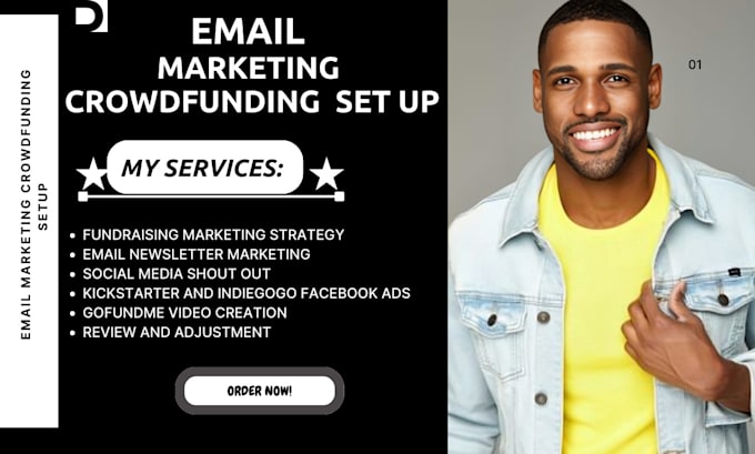 Gig Preview - Do crowdfunding email marketing to drive donation and attract gofundme backers