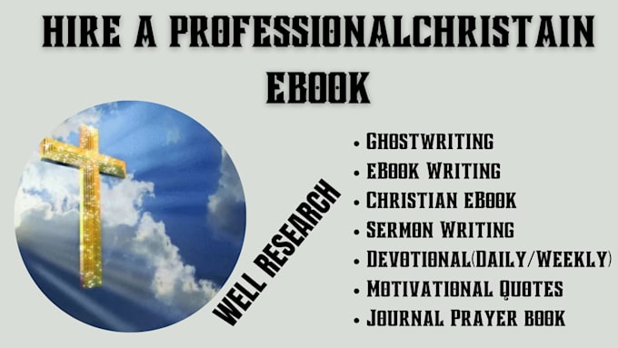 Gig Preview - Ghostwrite christian ebook, proofread, sermon, devotional, quotes