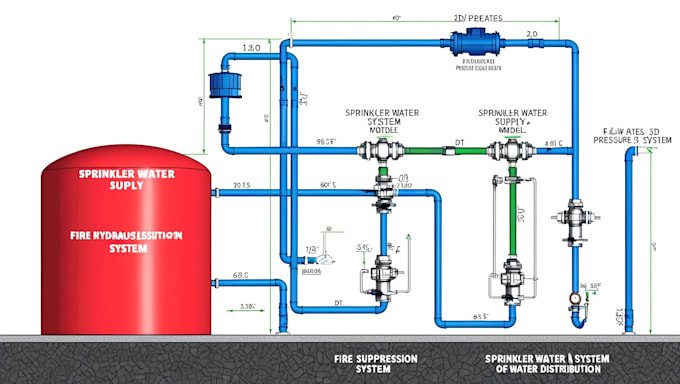 Gig Preview - Do fire sprinkler plan, fire design drawings with stamp for city approval