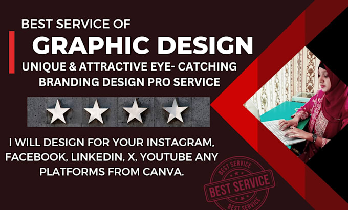 Gig Preview - Be your professional graphic designer expert on social media design