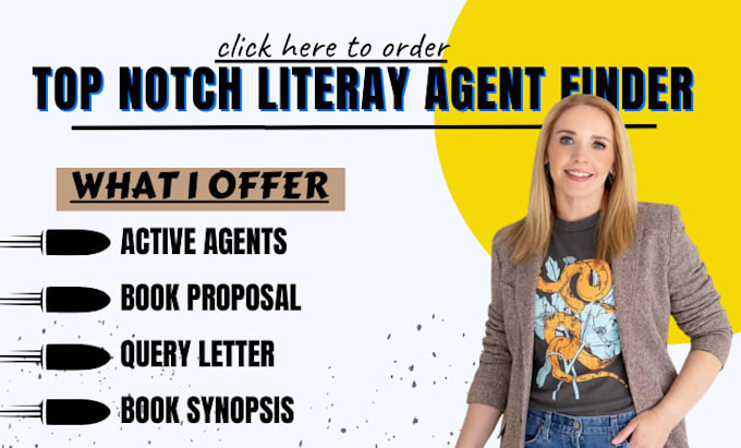 Gig Preview - Find active literary agents for your movie script, screenplay, fiction