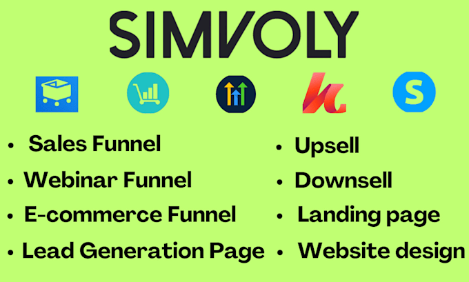 Gig Preview - Design website, funnel using simvoly, kajabi, systeme, samacart, gohighlevel