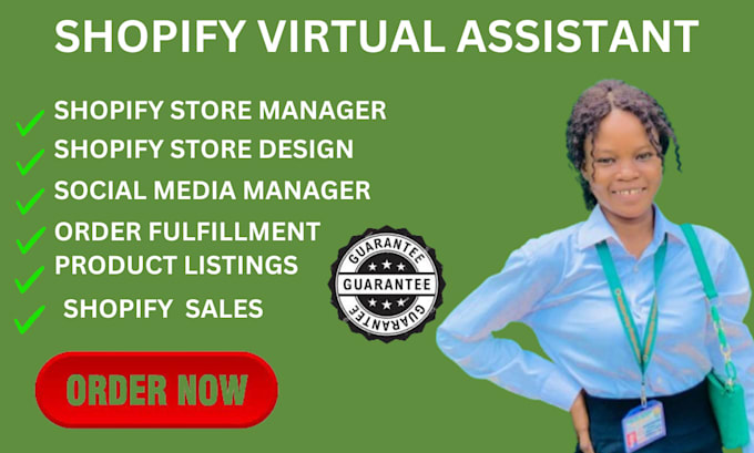 Gig Preview - Be your shopify virtual assistant and shopify store manager