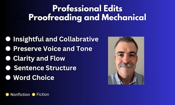 Gig Preview - Proofread and mechanically edit your writing