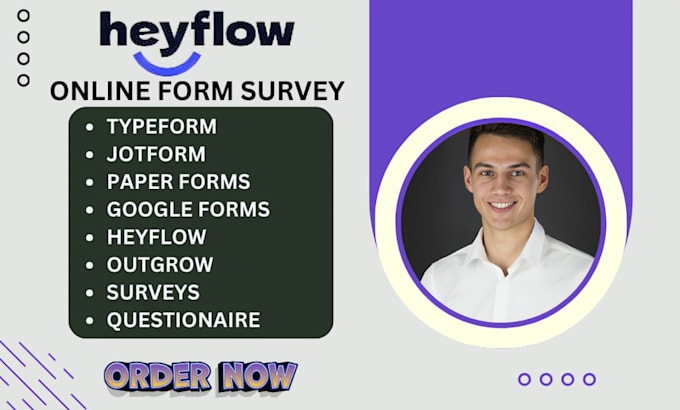 Gig Preview - Build lead funnel with heyflow create jotforms typeforms google forms surveys