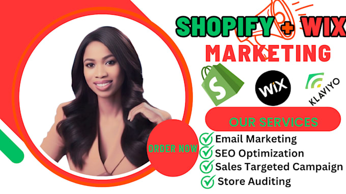 Gig Preview - Boost shopify wix sales shopify or wix store marketing and  promotion