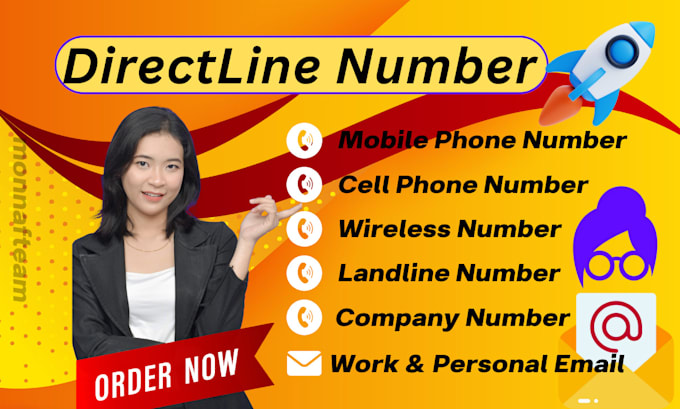 Gig Preview - Enrich direct phone, cell, and mobile, wireless, landline numbers from linkedin