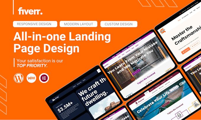 Bestseller - design or redesign creative wordpress landing page, sales funnel, squeeze page