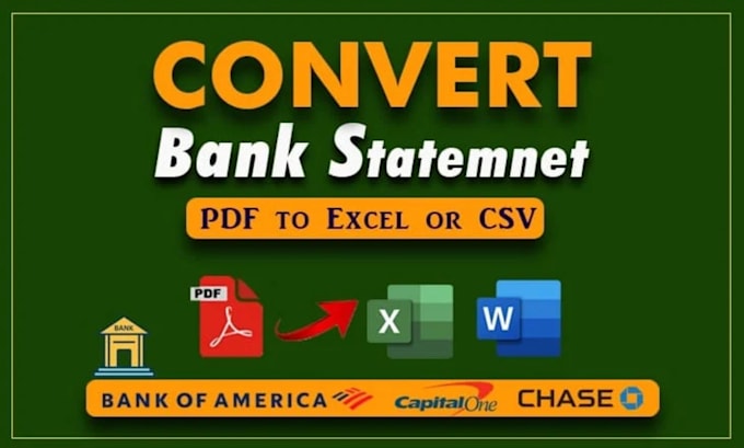 Gig Preview - Do bank statement conversion and excel reconciliation