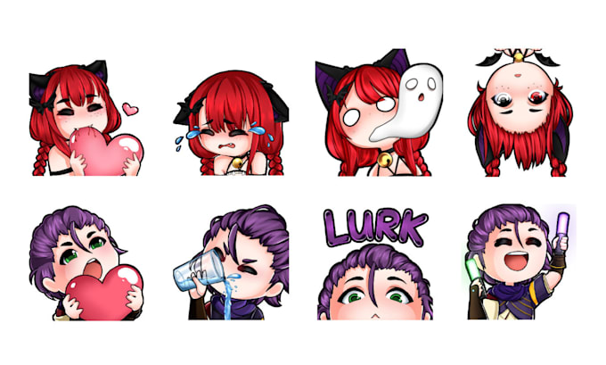 Gig Preview - Design pixel art animated emotes for discord pixel emotes for discord and twitch