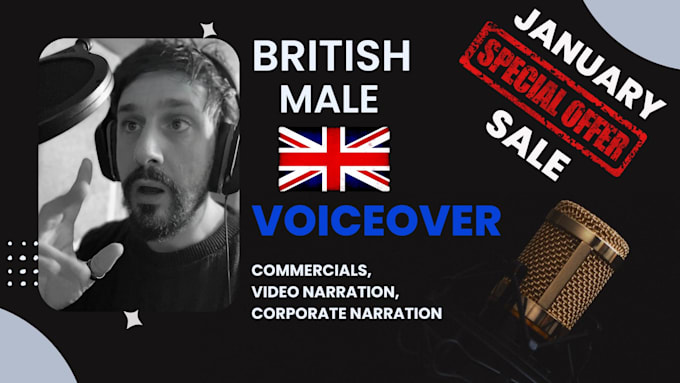 Gig Preview - Record a professional british male voice over