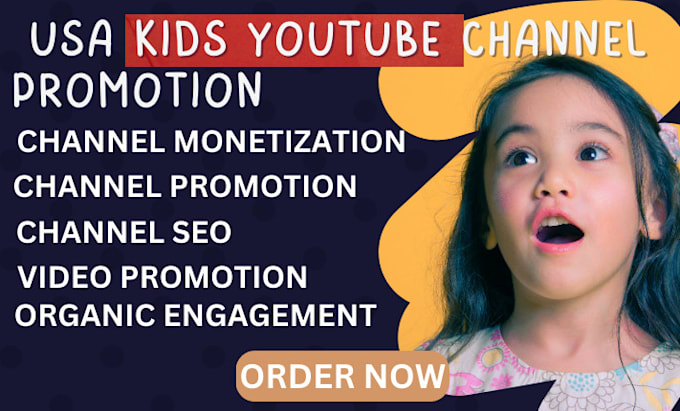 Gig Preview - Fast USA kids youtube promotion, organic growth for cartoon channel monetization