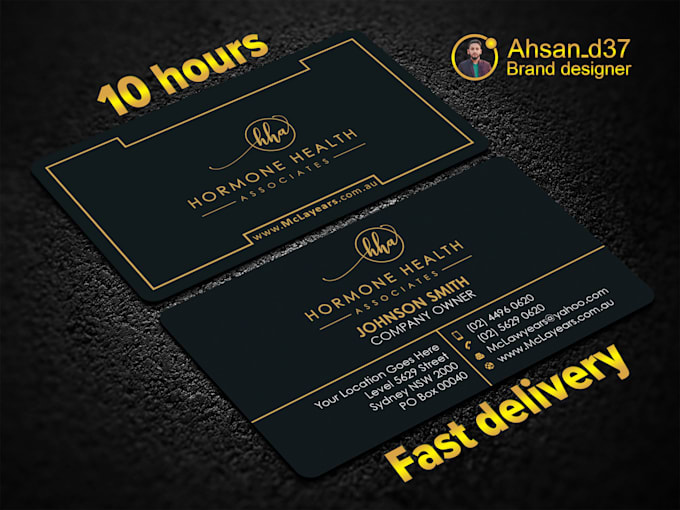 Gig Preview - Create 2 awesome business card designs in 10 hrs