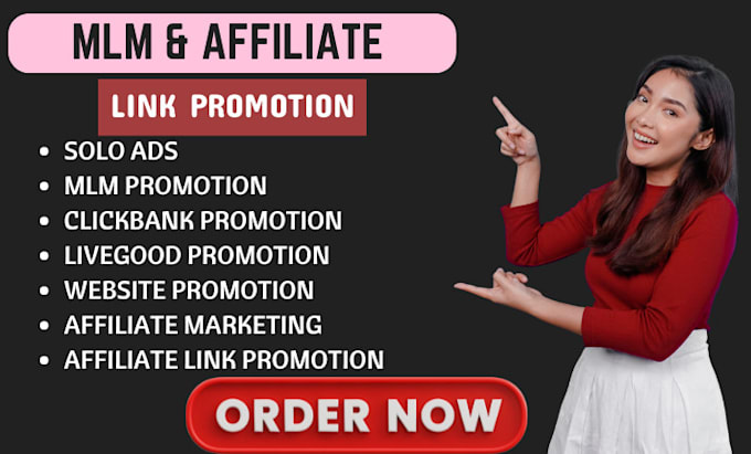 Gig Preview - Do mlm promotion, mlm leas, affiliate marketing, solo ads, website promotion