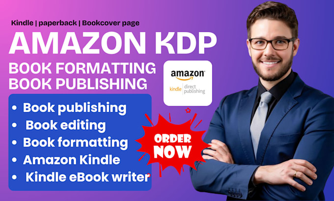 Gig Preview - Edit, format book for kindle, amazon KDP book publishing, amazon book formatting