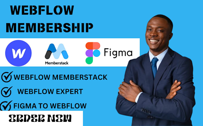 Gig Preview - Develop webflow membership webflow crm firebase hubspot mailchimp membersonic