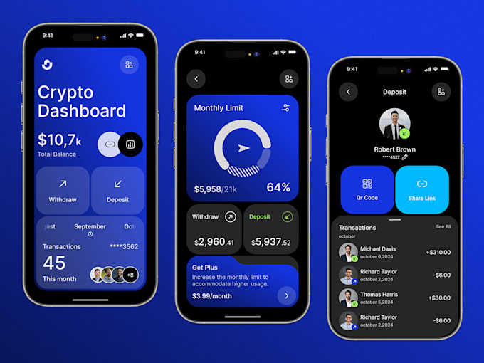 Bestseller - develop secure crypto trading app, stock trading app, trading app, wallet app