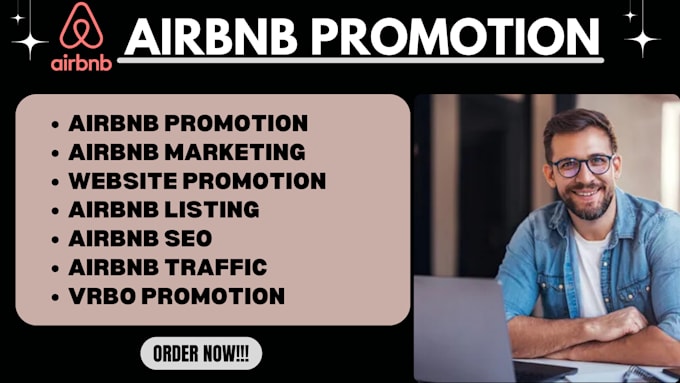 Gig Preview - Do airbnb promotion, airbnb marketing, airbnb listing and vrbo for booking