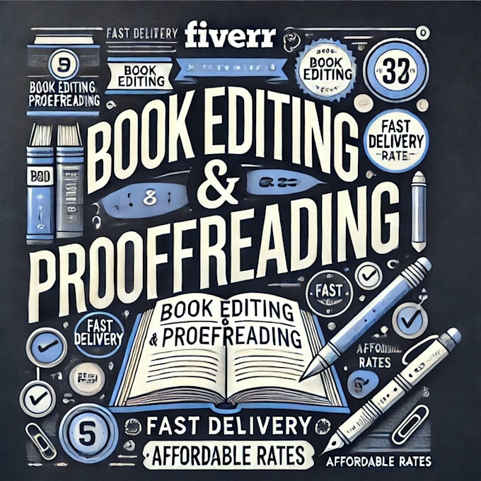 Gig Preview - Professional book editing and proofreading fast and affordable