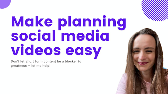 Gig Preview - Create a social media video plan for you