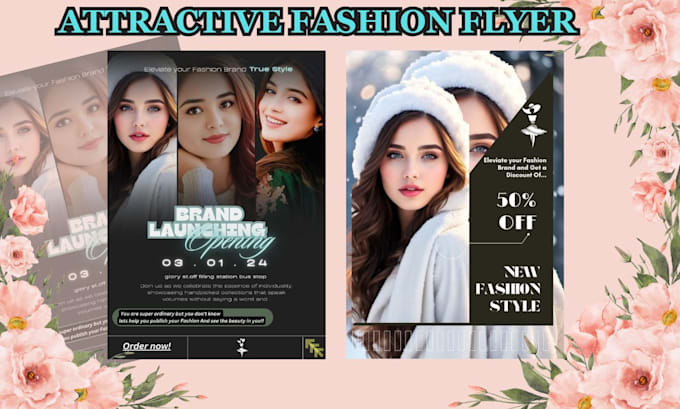 Gig Preview - Design amazing fashion flyers, spa flyer, promo flyer, event flyer, beauty flyer