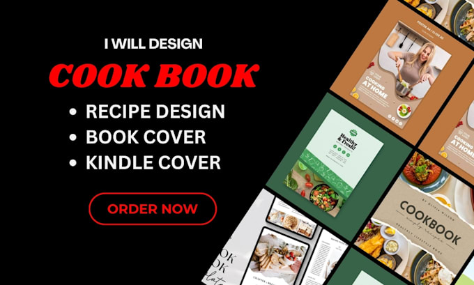 Gig Preview - Design cookbook design cookbook cover kindle cover recipe cookbook meal plan