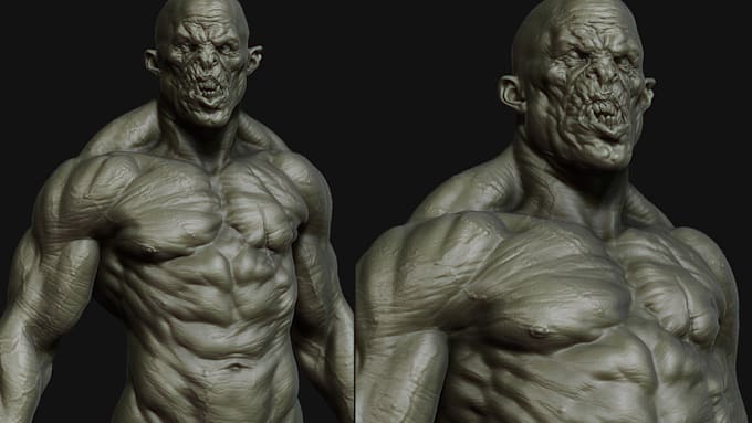 Gig Preview - Sculpt 3d character modelling, 3d bust model,3d  action figure, zbrush sculpting