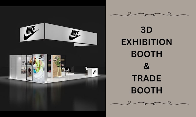 Gig Preview - Design 3d exhibition booth, kiosk, stand, stall, trade booth design