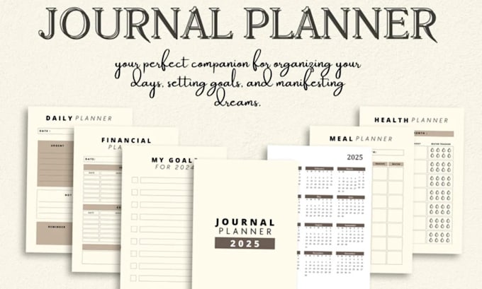 Gig Preview - Do minimalist workbook worksheet journal for yearly planner and pdf documents