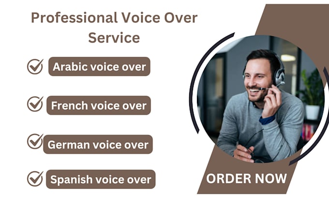 Gig Preview - Record your professional deep french male voice over