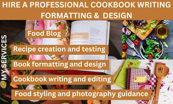 Gig Preview - Be cookbook writer book formtting, design recipes  book